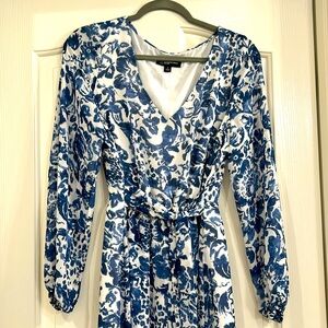 Women’s blue and one floral flowy long dress